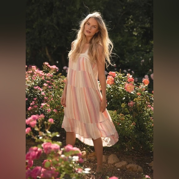 Rails Revolve New Linen Stripe Dress - Picture 2 of 7